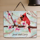 Personalized Spring Cardinals Slate Plaque 63140307