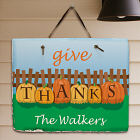 Personalized Give Thanks Welcome Slate Plaque 63148227