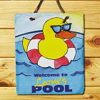 Personalized Cool Duck Swimming Pool Slate Plaque 63152376