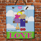 Personalized Swing Couple Slate Plaque