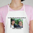 Represente el delantal personalizado perfecto de la foto