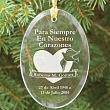 En nuestro de los corazones ornamento de cristal oval personalizado conmemorativo por siempre 831134