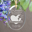 En nuestros de los corazones ornamento de cristal oval personalizado conmemorativo por siempre