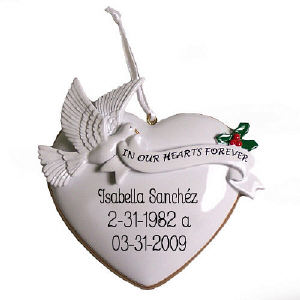 En nuestros corazones ornamento personalizado