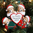 Ornamento personalizado de la Navidad de la familia del oso del peluche 831233X