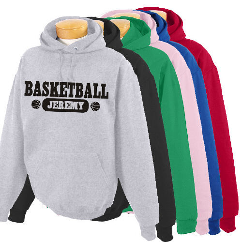 Personalized Basketball Hooded Sweatshirt Personalized Basketball Hoodie