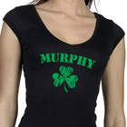 Personalized Irish Shamrock Ladies Fitted T-Shirt B33954x
