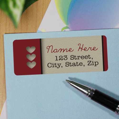 Personalized Hearts Address Labels Hearts Return Address Labels