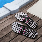 Personalized Zebra Print Flip Flops for Her