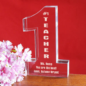 Number One Teacher Personalized Keepsake