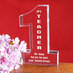 Number One Teacher Personalized Keepsake