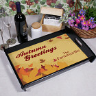 Autumn Greetings Personalized Serving Tray