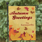 Autumn Greetings Personalized Garden Flag 83029992