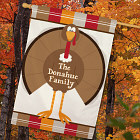 Personalized Turkey Welcome House Flag