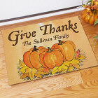 Give Thanks Personalized Doormat