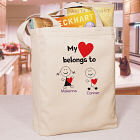Personalized Belongs To Heart Tote Bag