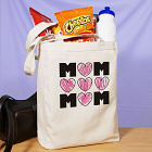 Mom's Hearts Canvas Tote Bag 858612