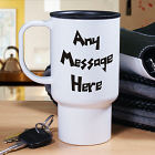Personalized Funky Message Travel Coffee Mug