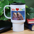 I Love Dad Personalized Photo Travel Mugs