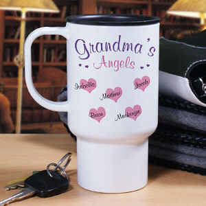 Personalized Angels Of My Heart Travel Mug