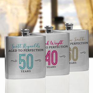 Personalized Aged to Perfection Flask | Personalized Flasks