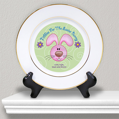 Easter Bunny Personalized Keepsake Plate GiftsForYouNow