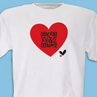 Personalized QR Code Heart T-Shirt
