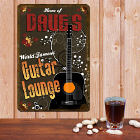 Personalized Guitar Lounge Metal Wall Sign 631864
