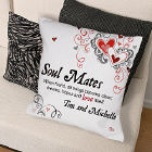 Personalized Soul Mates Throw Pillows