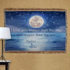 Personalized I Love You Tapestry Throw Blanket