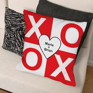 Personalized XOXO Throw Pillow