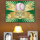 Personalized Baseball Coach Wall Sign