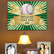 Personalized Baseball Coach Wall Sign