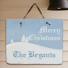 Personalized Merry Christmas Slate Plaque