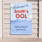 Personalized Pool Welcome Metal Wall Sign 643544