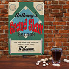 Personalized Baseball Grand Slam Saloon Wall Sign