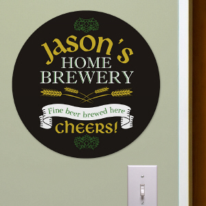 Brewery Round Wall Sign | Personalized Bar Signs