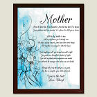 Personalized To My Mother Printed Plaque