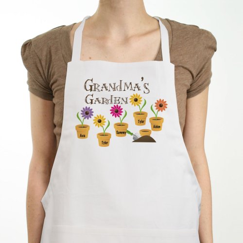 Personalized Grandma's Garden Kitchen Apron GiftsForYouNow