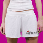 Naughty Girl - Ladies White Cotton Shorts