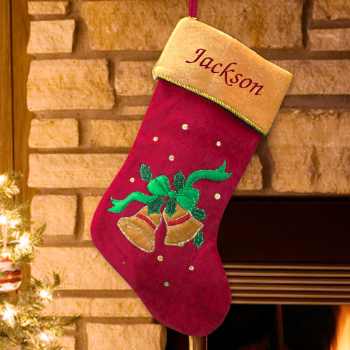 Christmas Stocking With Bells 