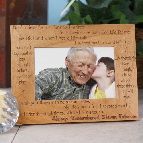 Engraved Sympathy Picture Frame Memorial GiftsForYouNow