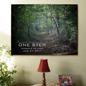 Photo Step One Personalized Inspirational Wall Canvas