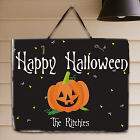 Happy Halloween Welcome Slate Plaque