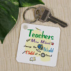 Personalized Teacher Key Chain - Change The World