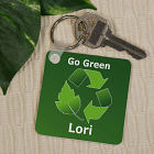 Personalized Go Green Key Chain