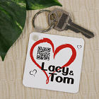 Personalized Romantic Message Barcode Keychain