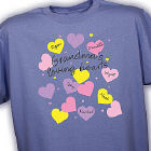 Personalized Shirt For Grandma - Heart Design