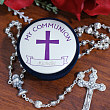 Personalized Communion Rosary and Case 63001