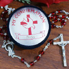 Personalized Confirmation Rosary and Case 63002